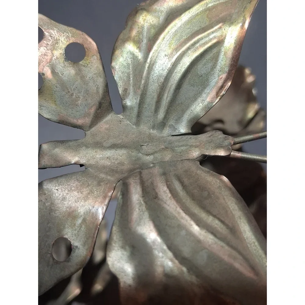 BRASS COPPER METAL MUSICAL FLOWERS 